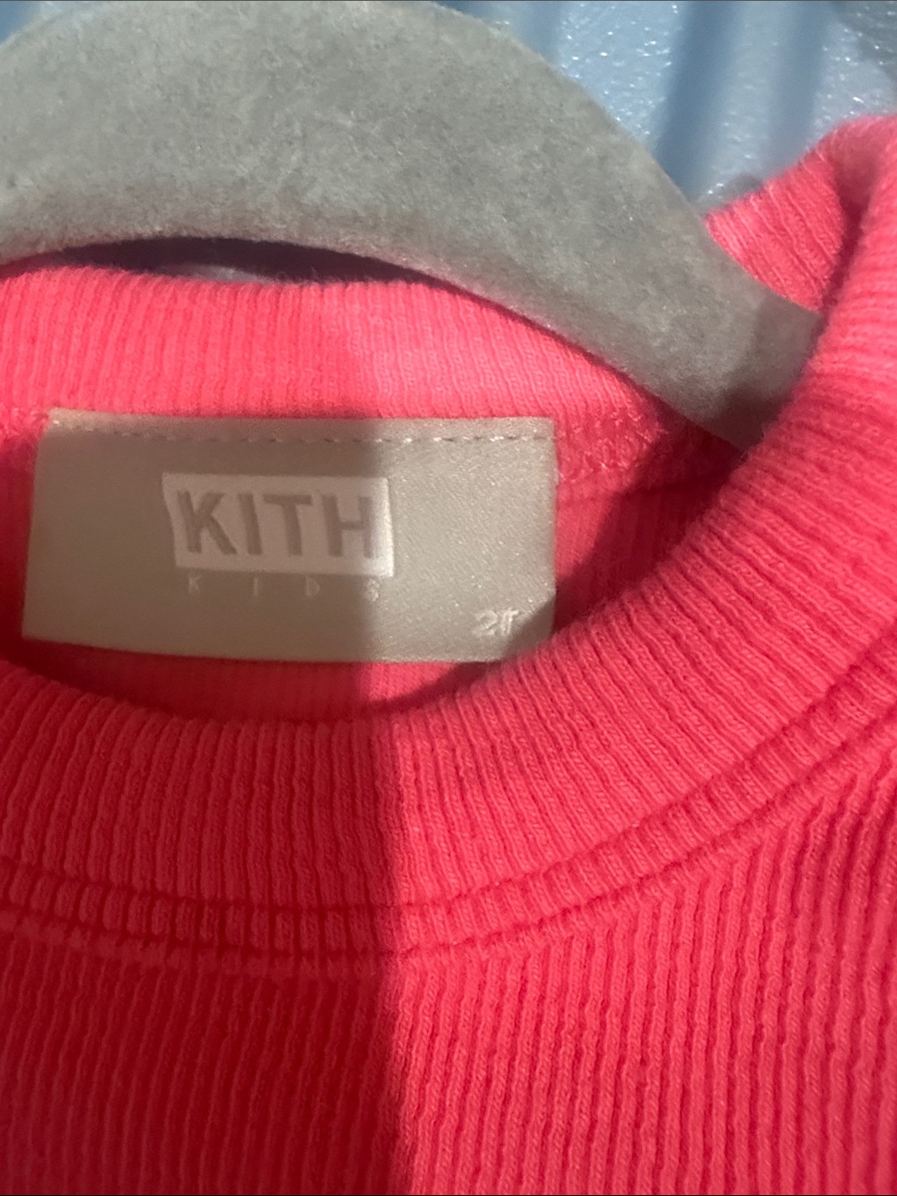 Kith Neon Pink Ribbed Crop Tank - Picture 2 of 2